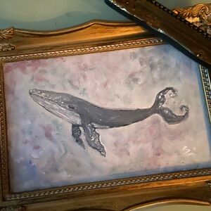Original oil painting Whale